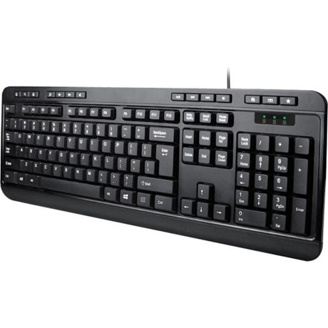 Adesso Spill-Resistant Multimedia Desktop Keyboard (USB) — AKB-132UB