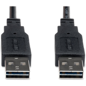 Eaton Tripp Lite Series Universal Reversible USB 2.0 Cable (Reversible A to Reversible A M/M), 10 ft. (3.05 m) — UR020-010