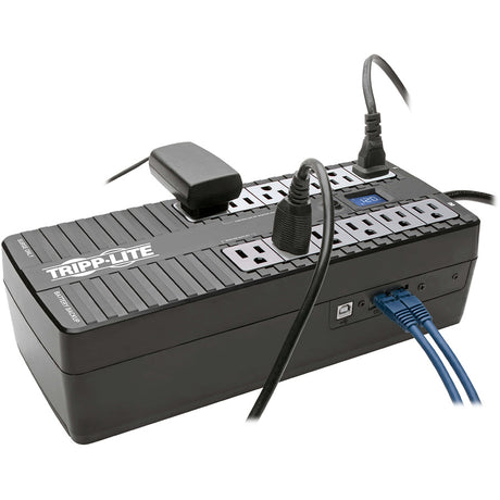 Eaton Tripp Lite Series 850VA 425W Standby UPS - 12 NEMA 5-15R Outlets, 120V, 50/60 Hz, USB, LCD, ENERGY STAR, Desktop/Wall — ECO850LCD