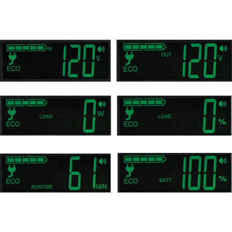 Eaton Tripp Lite Series 850VA 425W Standby UPS - 12 NEMA 5-15R Outlets, 120V, 50/60 Hz, USB, LCD, ENERGY STAR, Desktop/Wall — ECO850LCD