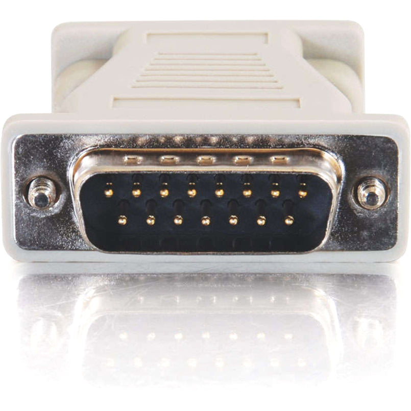 C2G DB15M to VGA HD15F Adapter - 1 x HD-15 Female - 1 x DB-15 Male - Beige — 02902