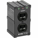 Eaton Tripp Lite Series Isobar 2-Outlet Surge Protector, Direct Plug-In, 1410 Joules, Diagnostic LEDs, Black Metal Housing — ULTRABLOK