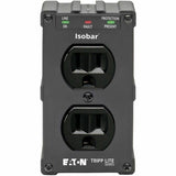 Eaton Tripp Lite Series Isobar 2-Outlet Surge Protector, Direct Plug-In, 1410 Joules, Diagnostic LEDs, Black Metal Housing — ULTRABLOK