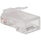 Eaton Tripp Lite Series RJ45 Plugs for Flat Solid / Stranded Conductor Cable, 100-Pack — N030-100-FL