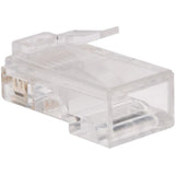 Eaton Tripp Lite Series RJ45 Plugs for Flat Solid / Stranded Conductor Cable, 100-Pack — N030-100-FL