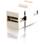 C2G Snap-In USB A/A Female Keystone Insert Module - White — 28748