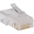 Eaton Tripp Lite Series RJ45 Plugs for Round Solid / Stranded Conductor 4-pair Cat5e Cable, 100-Pack — N030-100