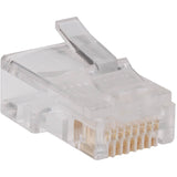 Eaton Tripp Lite Series RJ45 Plugs for Round Solid / Stranded Conductor 4-pair Cat5e Cable, 100-Pack — N030-100