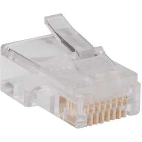 Eaton Tripp Lite Series RJ45 Plugs for Round Solid / Stranded Conductor 4-pair Cat5e Cable, 100-Pack — N030-100