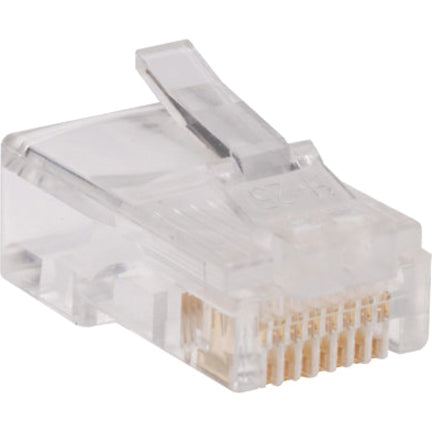 Eaton Tripp Lite Series RJ45 Plugs for Round Solid / Stranded Conductor 4-pair Cat5e Cable, 100-Pack — N030-100