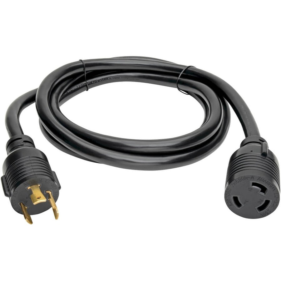 Eaton Tripp Lite Series Power Extension Cord, NEMA L6-30P to NEMA L6-30R - Heavy-Duty, 30A, 250V, 10 AWG, 8 ft. (2.43 m), Black — P041-008