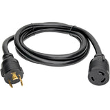 Eaton Tripp Lite Series Power Extension Cord, NEMA L6-30P to NEMA L6-30R - Heavy-Duty, 30A, 250V, 10 AWG, 8 ft. (2.43 m), Black — P041-008