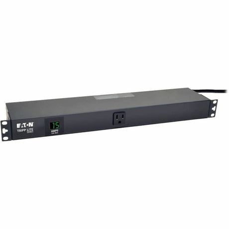 Eaton Tripp Lite Series 1.5kW Single-Phase Local Metered PDU, 100-127V Outlets (13 5-15R), 5-15P, 100-127V Input, 15 ft. (4.57 m) Cord, 1U Rack-Mount — PDUMH15-RA