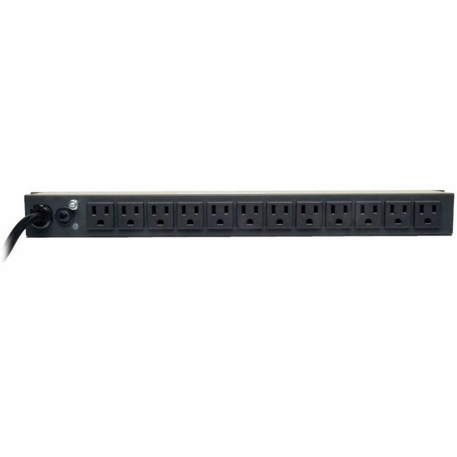 Eaton Tripp Lite Series 1.5kW Single-Phase Local Metered PDU, 100-127V Outlets (13 5-15R), 5-15P, 100-127V Input, 15 ft. (4.57 m) Cord, 1U Rack-Mount — PDUMH15-RA
