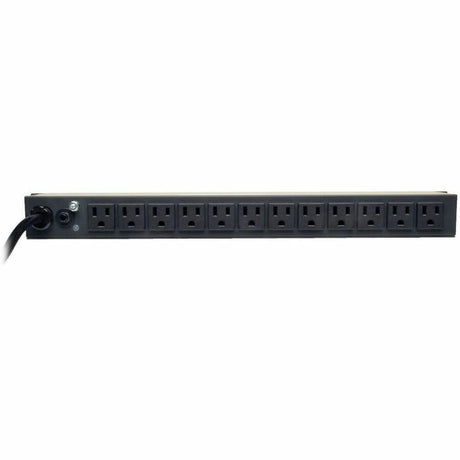Eaton Tripp Lite Series 1.5kW Single-Phase Local Metered PDU, 100-127V Outlets (13 5-15R), 5-15P, 100-127V Input, 15 ft. (4.57 m) Cord, 1U Rack-Mount — PDUMH15-RA