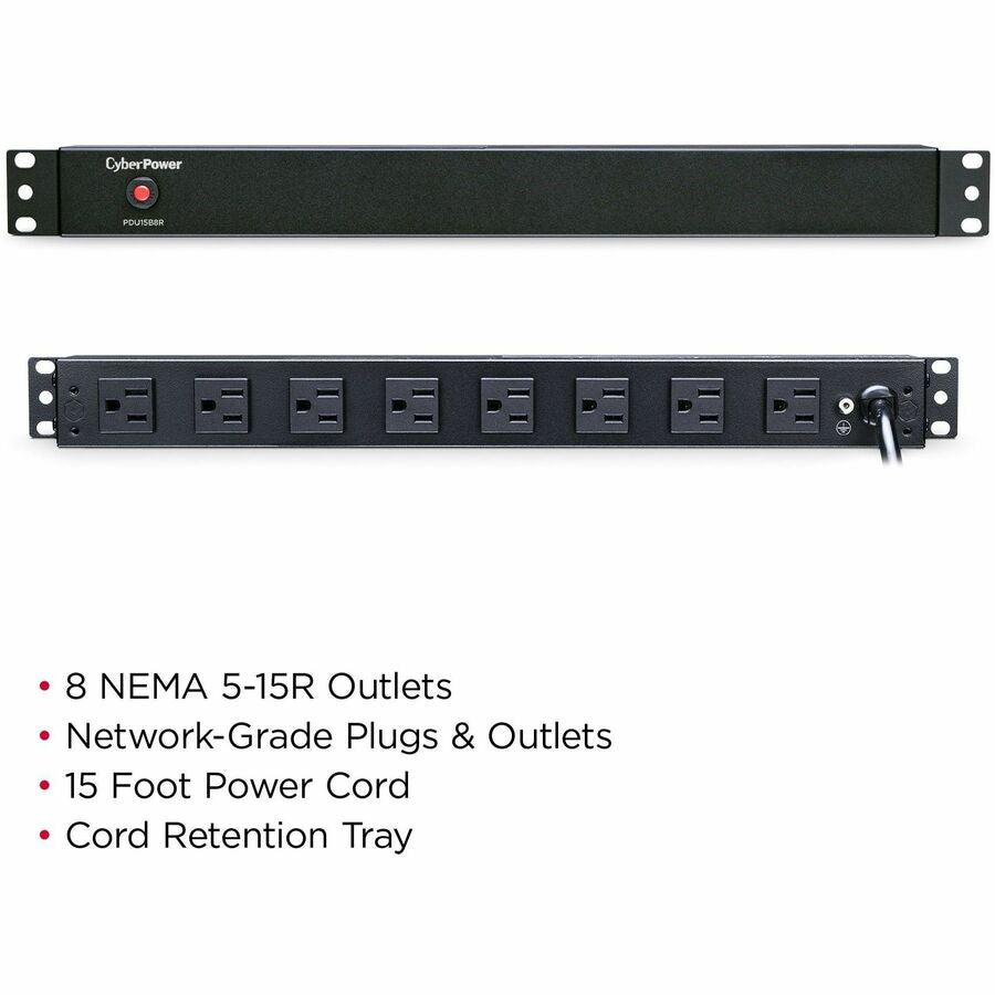 CyberPower PDU15B8R 100 - 125 VAC 15A Basic PDU — PDU15B8R