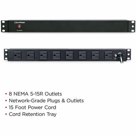 CyberPower PDU15B8R 100 - 125 VAC 15A Basic PDU — PDU15B8R