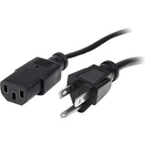 StarTech.com 20ft (6m) Computer Power Cord, NEMA 5-15P to C13, 10A 125V, 18AWG, Black Replacement AC PC Power Cord, TV/Monitor Power Cable — PXT10120