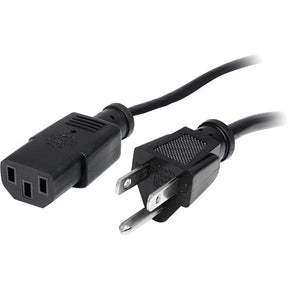 StarTech.com 20ft (6m) Computer Power Cord, NEMA 5-15P to C13, 10A 125V, 18AWG, Black Replacement AC PC Power Cord, TV/Monitor Power Cable — PXT10120