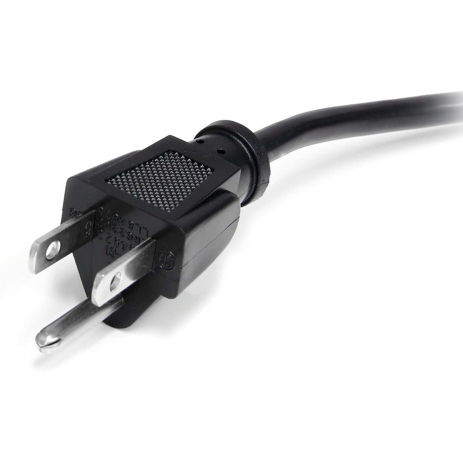 StarTech.com 20ft (6m) Computer Power Cord, NEMA 5-15P to C13, 10A 125V, 18AWG, Black Replacement AC PC Power Cord, TV/Monitor Power Cable — PXT10120