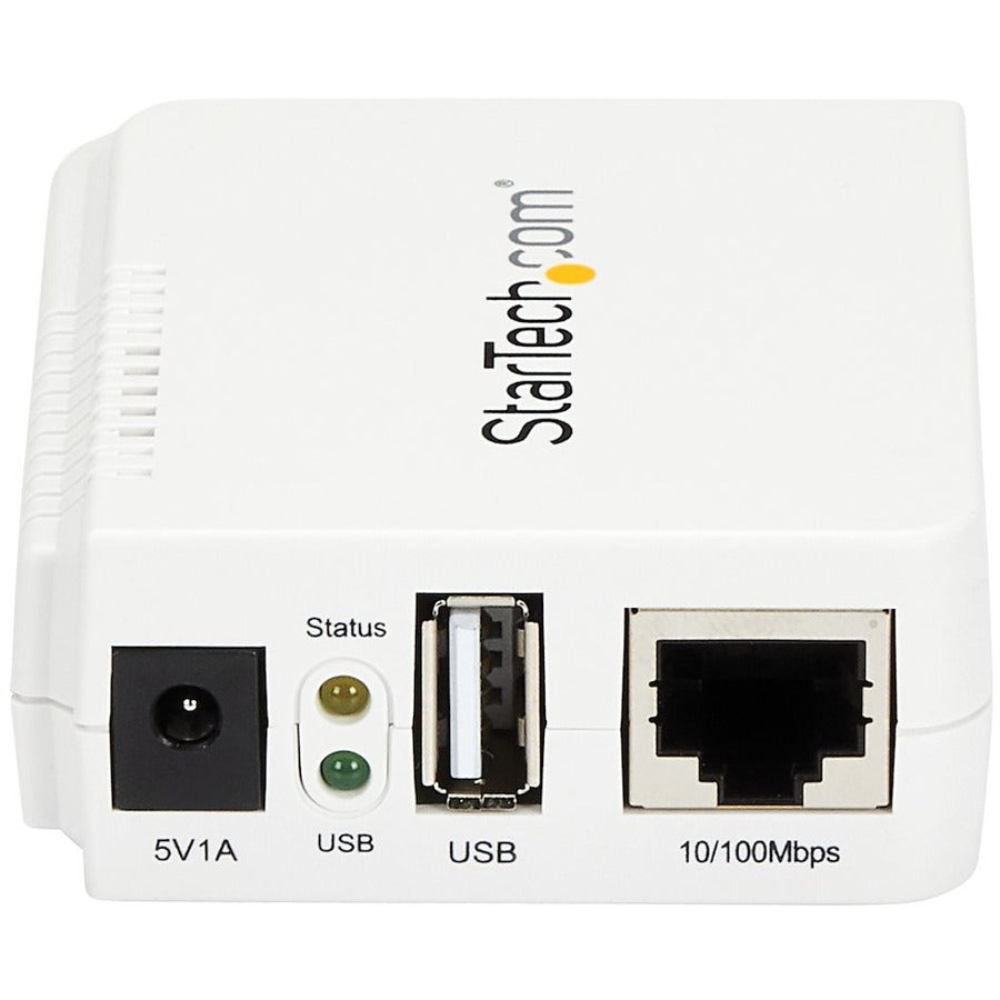 StarTech.com 1 Port USB Wireless N Network Print Server with 10/100 Mbps Ethernet Port - 802.11 b/g/n — PM1115UW