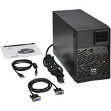 Eaton Tripp Lite Series SmartOnline 1500VA 1350W 120V Double-Conversion UPS - 6 Outlets, Extended Run, Network Card Option, LCD, USB, DB9, Tower — SU1500XLCD