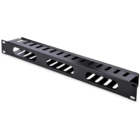 StarTech.com 1U Horizontal Finger Duct Rack Cable Management Panel with Cover — CMDUCT1UX