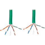 Eaton Tripp Lite Series Cat6 Gigabit Solid Core Plenum-Rated UTP CMP PVC Bulk Ethernet Cable, Green, 1000 ft. (304.8 m), TAA — N224-01K-GN