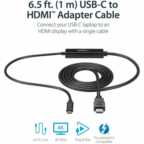 StarTech.com USB C to HDMI Cable - 3 ft / 1m - USB-C to HDMI 4K 60Hz - USB Type C to HDMI - Computer Monitor Cable — CDP2HDMM1MB