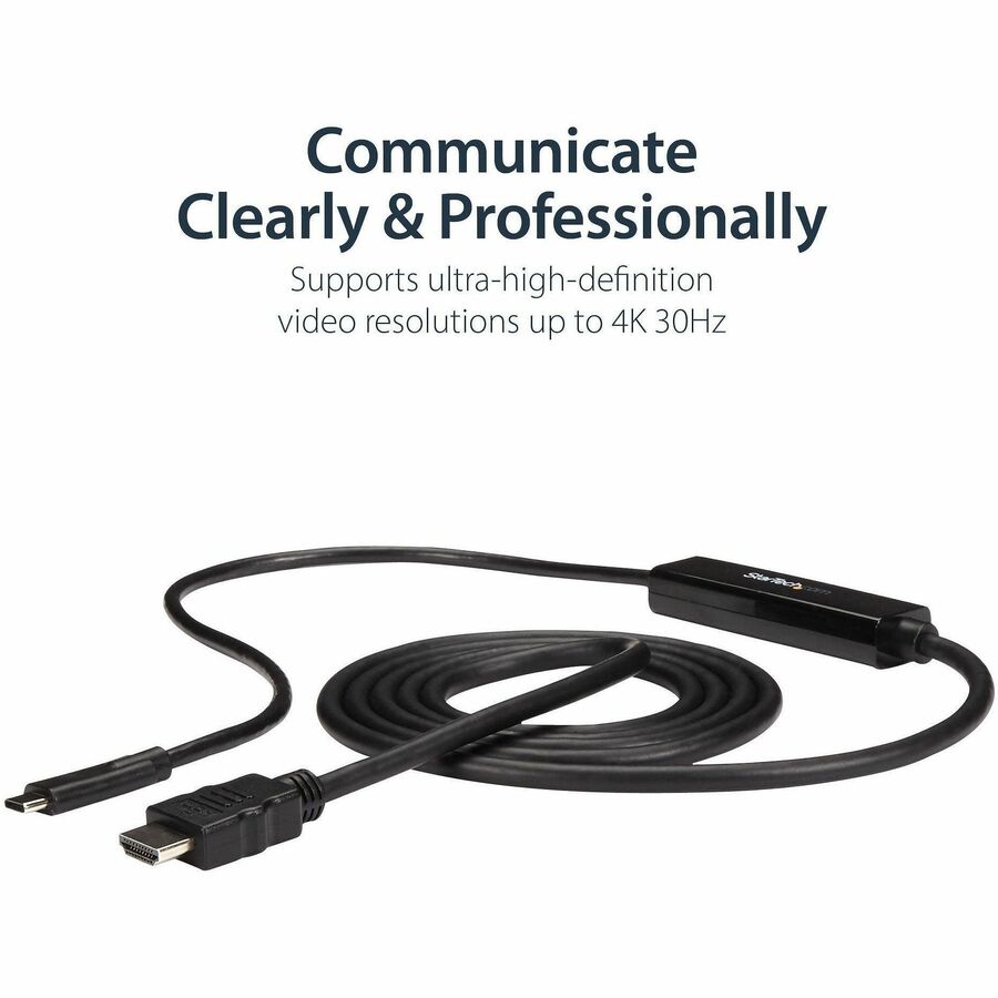 StarTech.com USB C to HDMI Cable - 3 ft / 1m - USB-C to HDMI 4K 60Hz - USB Type C to HDMI - Computer Monitor Cable — CDP2HDMM1MB
