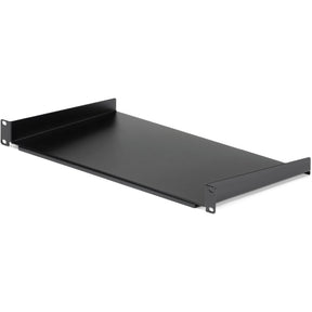 StarTech.com 1U Server Rack Cabinet Shelf - Fixed 10" Deep Cantilever Rackmount Tray for 19" Data/AV/Network Enclosure w/cage nuts, screws — CABSHELF1U10
