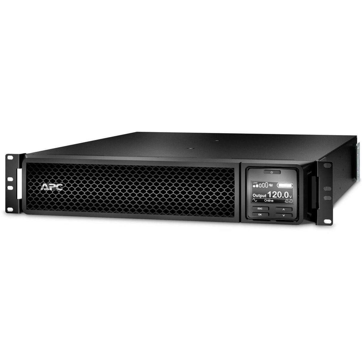 APC Smart-UPS On-Line, 1000VA, Rackmount 2U, 120V, 6x 5-15R NEMA outlets, Network Card, Extended runtime, W/ rail kit — SRT1000RMXLA-NC