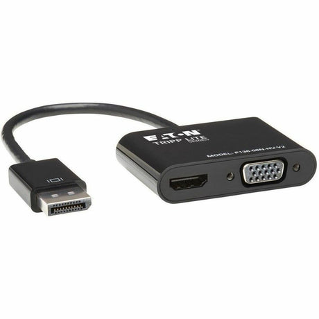 Eaton Tripp Lite Series DisplayPort to VGA/HDMI All-in-One Converter Adapter, DP ver 1.2, 4K 30 Hz HDMI — P136-06N-HV-V2