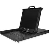 StarTech.com 8 Port Rackmount KVM Console w/ Cables - Integrated KVM Switch w/ 17" LCD - 1U LCD KVM Drawer 50000 MTBF - USB + VGA Support — RKCONS1708K
