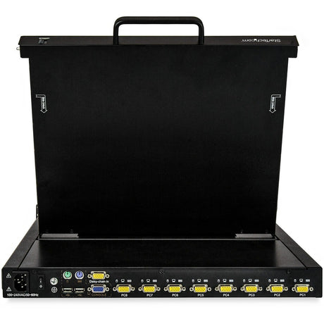 StarTech.com 8 Port Rackmount KVM Console w/ Cables - Integrated KVM Switch w/ 17" LCD - 1U LCD KVM Drawer 50000 MTBF - USB + VGA Support — RKCONS1708K