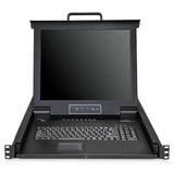 StarTech.com 8 Port Rackmount KVM Console w/ Cables - Integrated KVM Switch w/ 17" LCD - 1U LCD KVM Drawer 50000 MTBF - USB + VGA Support — RKCONS1708K
