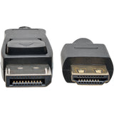 Eaton Tripp Lite Series DisplayPort 1.2 to HDMI Active Adapter Cable (M/M), 4K 60 Hz, Gripping HDMI Plug, HDCP 2.2, 3 ft. (0.9 m) — P582-003-HD-V2A