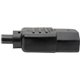 Eaton Tripp Lite Series Hospital-Grade Power Cord, NEMA 5-15P to C13 - Green Dot, 10A, 125V, 18 AWG, 8 ft. (2.43 m) Coiled Cord, Black — P006-C08-HG10