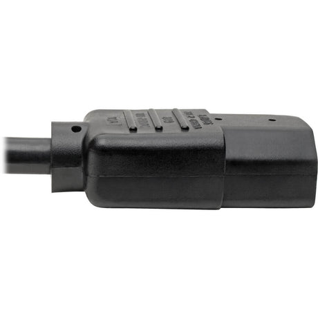 Eaton Tripp Lite Series Hospital-Grade Power Cord, NEMA 5-15P to C13 - Green Dot, 10A, 125V, 18 AWG, 8 ft. (2.43 m) Coiled Cord, Black — P006-C08-HG10