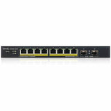 ZYXEL GS1900-10HP 8-Port Gigabit Smart Managed PoE Switch | 8 PoE+ Ports at 77W with 2 SFP Uplinks | Fanless — GS1900-10HP