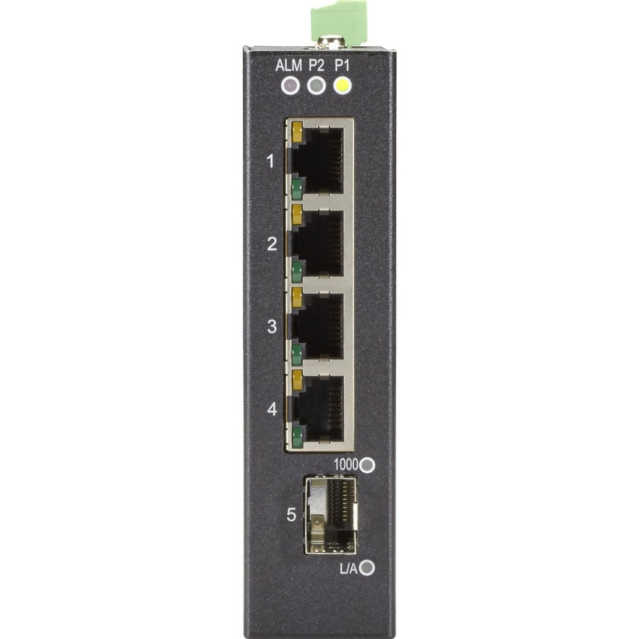 Black Box Industrial Gigabit Ethernet Switch - Extreme Temperature, 5-Port — LIG401A
