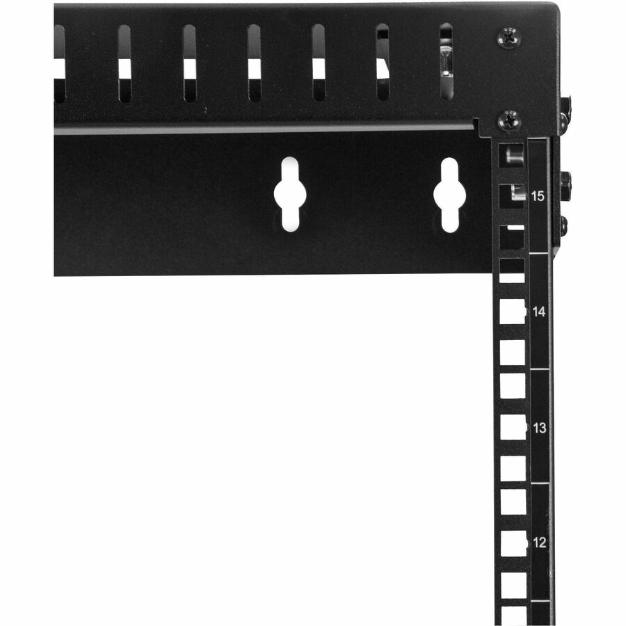 StarTech.com 2-Post 15U Heavy-Duty Wall Mount Network Rack, 19" Open Frame Server Rack with Adjustable Depth, Data Rack for IT Equipment~ — RK15WALLOA
