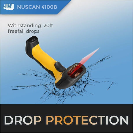 Adesso NuScan 4100B Bluetooth Antimicrobial Waterproof CCD Barcode Scanner — NUSCAN 4100B