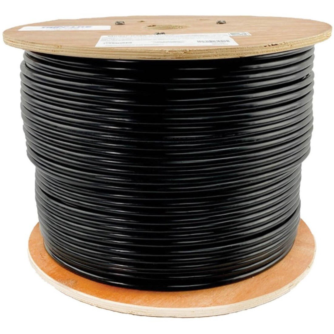 Eaton Tripp Lite Series Cat6 Gigabit Solid Core Plenum-Rated UTP CMP PVC Bulk Ethernet Cable, Black, 1000 ft. (304.8 m), TAA — N224-01K-BK