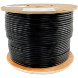 Eaton Tripp Lite Series Cat6 Gigabit Solid Core Plenum-Rated UTP CMP PVC Bulk Ethernet Cable, Black, 1000 ft. (304.8 m), TAA — N224-01K-BK