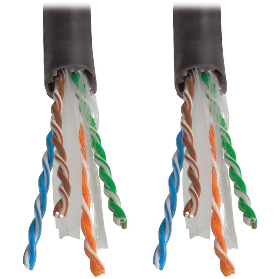 Eaton Tripp Lite Series Cat6 Gigabit Solid Core Plenum-Rated UTP CMP PVC Bulk Ethernet Cable, Black, 1000 ft. (304.8 m), TAA — N224-01K-BK