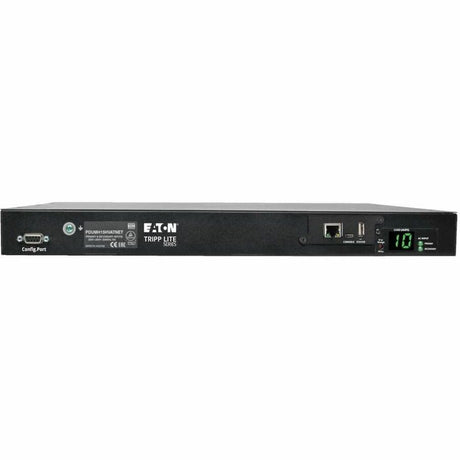 Eaton Tripp Lite Series 2.4kW Single-Phase Switched Automatic Transfer Switch PDU, Two 200-240V C14 Inlets, 10 C13 Outputs, 1U, TAA — PDUMH15HVATNET