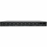 Eaton Tripp Lite Series 2.4kW Single-Phase Switched Automatic Transfer Switch PDU, Two 200-240V C14 Inlets, 10 C13 Outputs, 1U, TAA — PDUMH15HVATNET