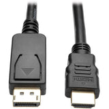 Eaton Tripp Lite Series DisplayPort 1.2 to HDMI Adapter Cable (DP with Latches to HDMI M/M), 4K, 3 ft. (0.9 m) — P582-003-V2