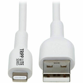 Eaton Tripp Lite Series Safe-IT USB-A to Lightning Sync/Charge Antibacterial Cable (M/M), MFi Certified, White, 1 m (3.3 ft.) — M100AB-01M-WH